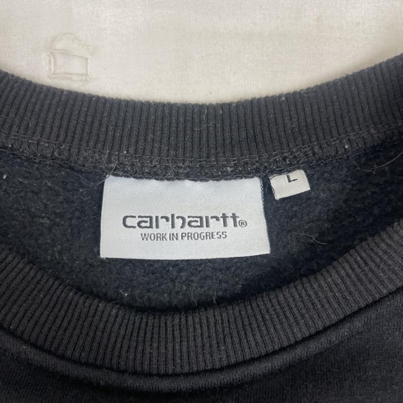 カーハート Carhartt トレーナー 長袖 アーチロゴ クルーネック スウェット シャツ トレーナー L 黒 / ブラック / black メンズ USED 古着 中古 50164756