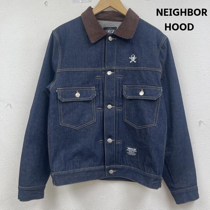 ネイバーフッド NEIGHBORHOOD ジャケット、上着 ジャンパー、ブルゾン izzue コラボ コーデュロイ レザー切り替え デニム ジャケット L インディゴ / インディゴ / Indigo メンズ USED 古着 中古 50164759