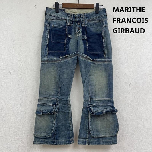 マリテフランソワジルボー MARITHEFRANCOISGIRBAUD パンツ デニム、ジーンズ 00s Y2k アーカイブ フレア パッチワーク デニム パンツ f7-1923 S インディゴ / インディゴ / Indigo レディース USED 古着 中古 50164761