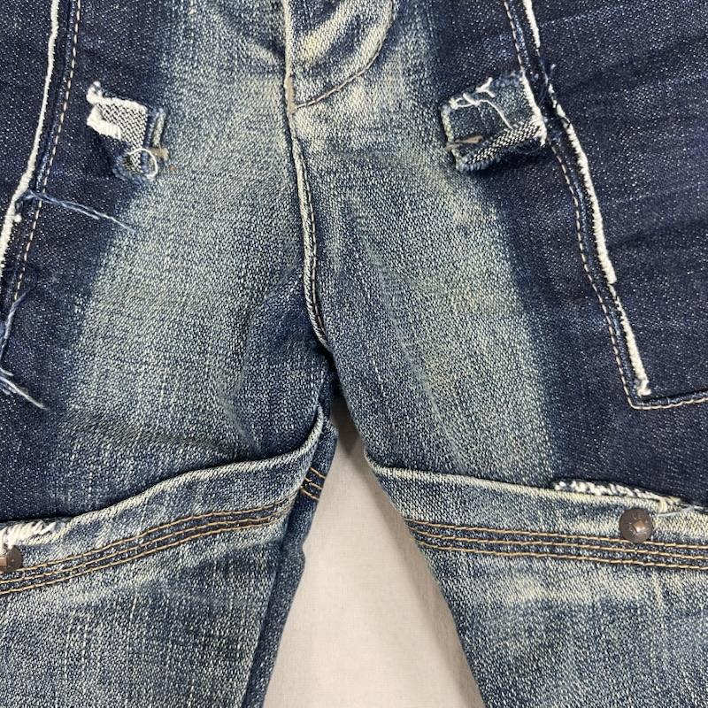マリテフランソワジルボー MARITHEFRANCOISGIRBAUD パンツ デニム、ジーンズ 00s Y2k アーカイブ フレア パッチワーク デニム パンツ f7-1923 S インディゴ / インディゴ / Indigo レディース USED 古着 中古 50164761