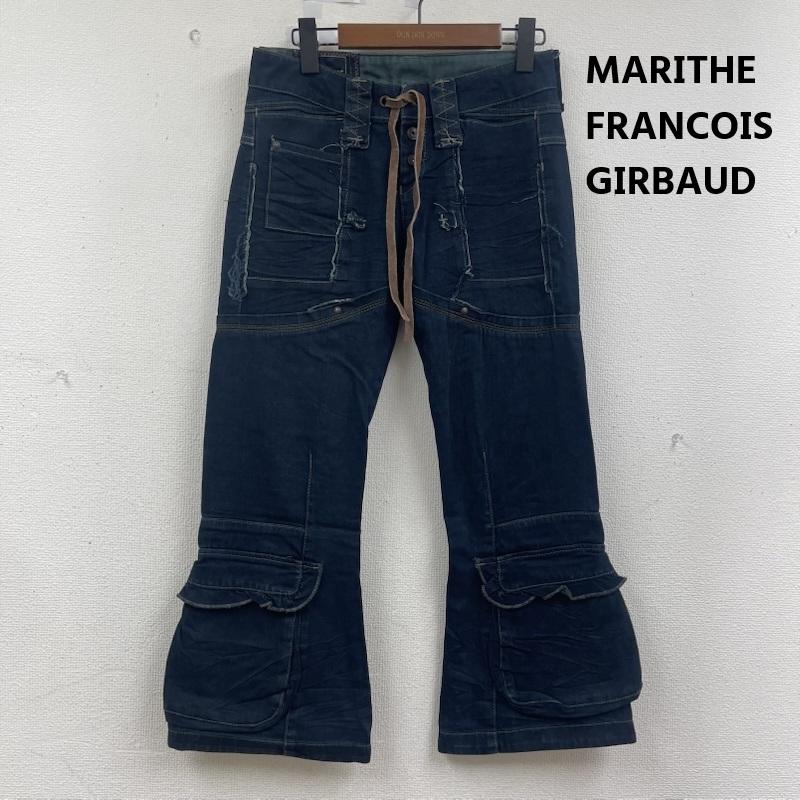 マリテフランソワジルボー MARITHEFRANCOISGIRBAUD パンツ デニム、ジーンズ 00s Y2K アーカイブ 変形 パッチワーク ギミック カーゴデニム パンツ S 紺 / ネイビー / navy レディース USED 古着 中古 50164762