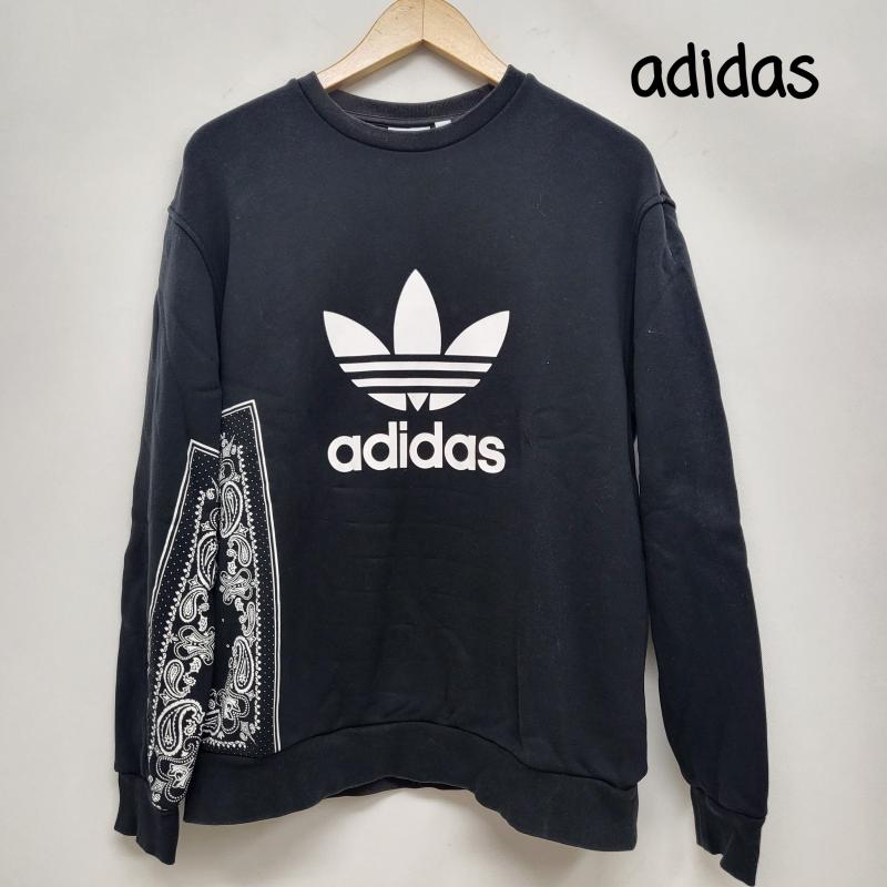 アディダス adidas トレーナー 長袖 Bandana Trefoil Crewneck Sweatshirt/スウェット//コットン/DV2013/M M 黒 / ブラック / black メンズ USED 古着 中古 50164763