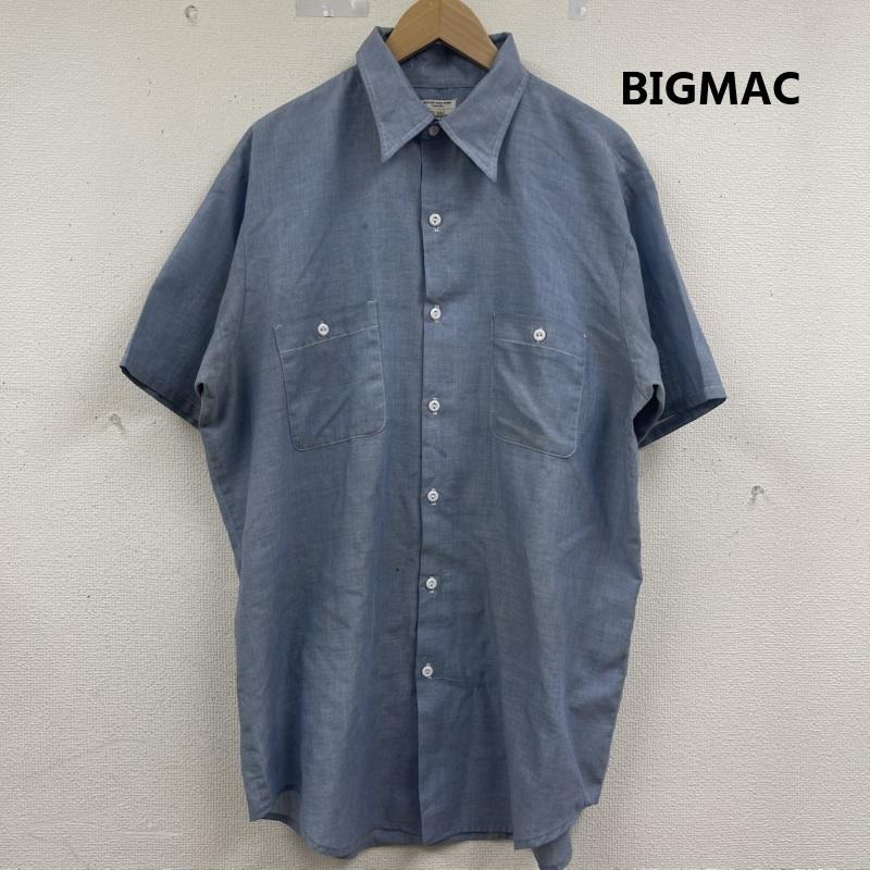 ビックマック BIGMAC シャツ、ブラウス 半袖 70s JCPenney ヴィンテージ シャンブレー 半袖 ワーク シャツ 水色 / ライトブルー / メンズ USED 古着 中古 50164764