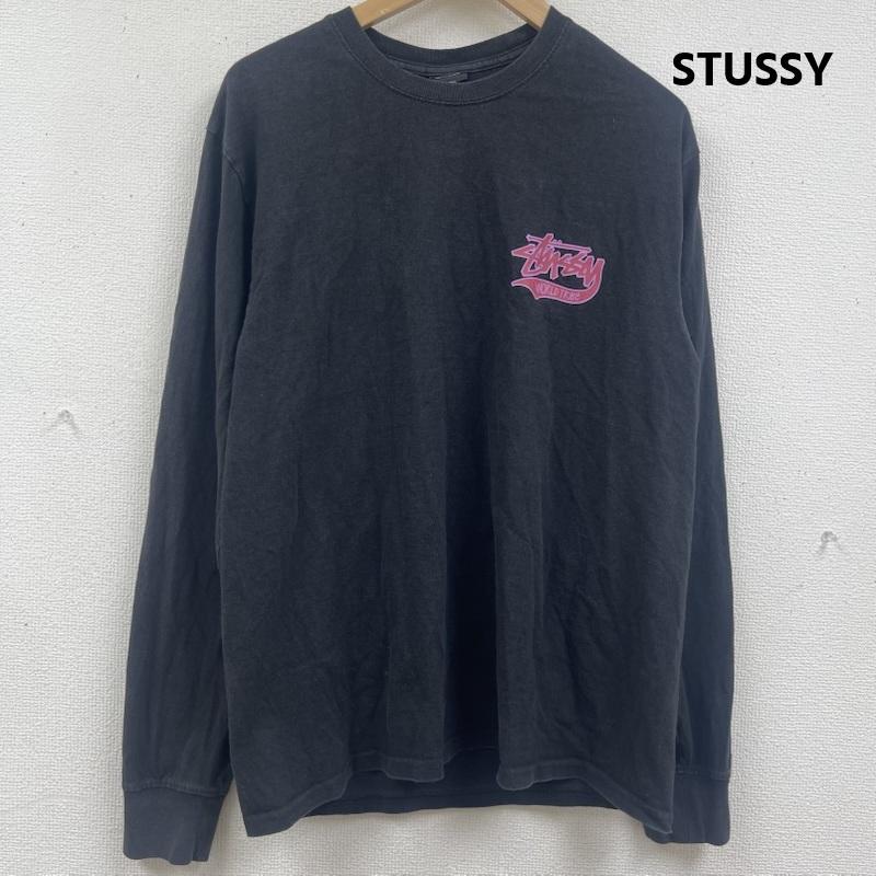 ステューシー STUSSY Tシャツ 長袖 Slugger WORLD TRIBE ストックロゴ プリント ロンT M 黒 / ブラック / black メンズ USED 古着 中古 50164766
