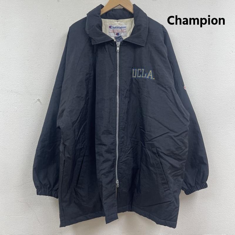 チャンピオン Champion ジャケット、上着 ジャンパー、ブルゾン 90s 00s UCLA ロゴ 刺繍 ナイロン ベンチ コーチ コート L 紺 / ネイビー / navy メンズ USED 古着 中古 50164769