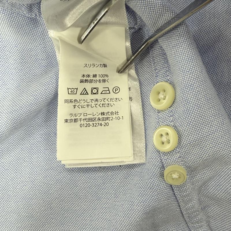 ラルフローレン RALPHLAUREN シャツ、ブラウス 長袖 ボタンダウン 長袖 ポニー刺繍 シャツ S ワンポイント X ロゴ、文字 X 刺繍 青 / ブルー / blue メンズ USED 古着 中古 50164771