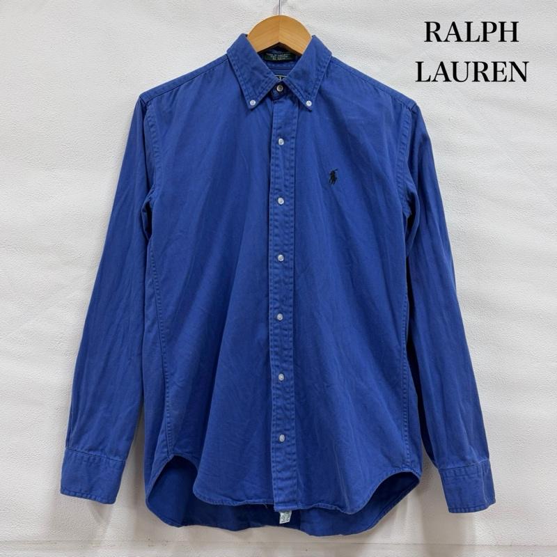 ポロバイラルフローレン Polo by RALPH LAUREN シャツ、ブラウス 長袖 80s ボタンダウン 長袖 シャツ ポニー刺繡 ヴィンテージ 無地 L 無地 X ワンポイント X ロゴ、文字 X 刺繍 青 / ブルー / blue X 黒 / ブラック / black メンズ USED 古着 中古 50164774