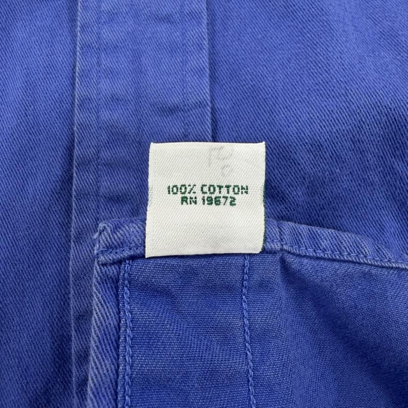 ポロバイラルフローレン Polo by RALPH LAUREN シャツ、ブラウス 長袖 80s ボタンダウン 長袖 シャツ ポニー刺繡 ヴィンテージ 無地 L 無地 X ワンポイント X ロゴ、文字 X 刺繍 青 / ブルー / blue X 黒 / ブラック / black メンズ USED 古着 中古 50164774