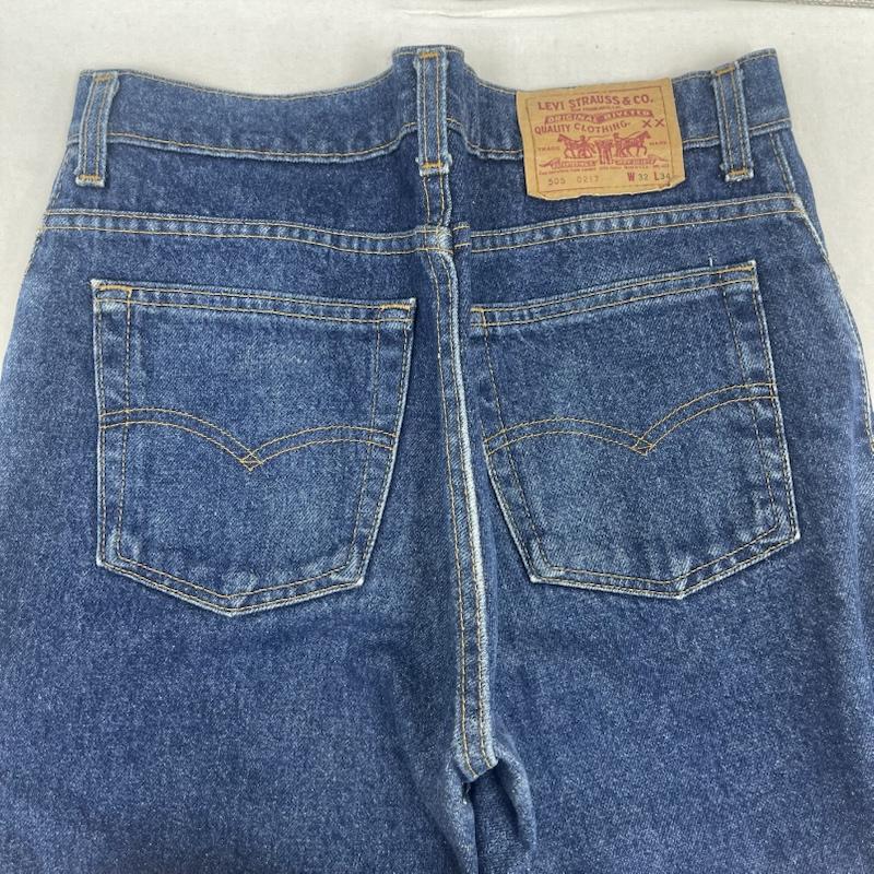 リーバイス Levi s パンツ デニム、ジーンズ USA製 505 ボタン裏 525 ジップフライ デニム パンツ 32インチ インディゴ / インディゴ / Indigo メンズ USED 古着 中古 50164775