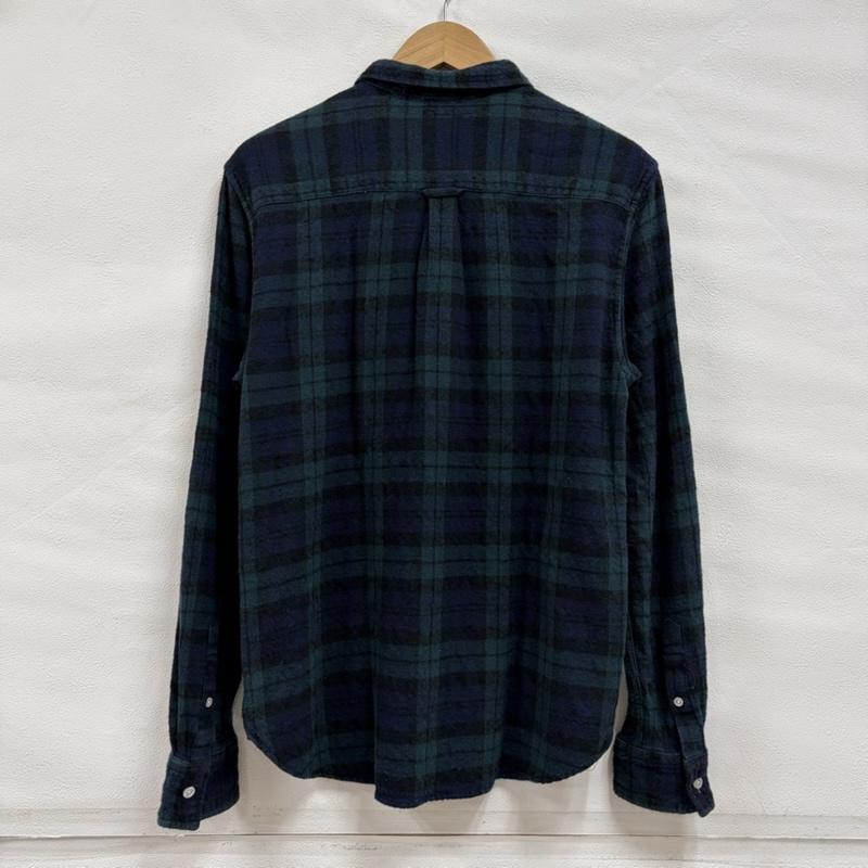 ステューシー STUSSY シャツ、ブラウス 長袖 長袖 チェック ネルシャツ ボタンダウン コットン ウール M チェック 緑 / グリーン / green X 紺 / ネイビー / navy メンズ USED 古着 中古 50164780