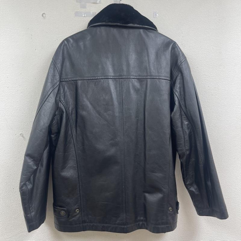 ピエール カルダン pierre cardin ジャケット、上着 レザージャケット ジップアップ ファー 襟 レザー ブルゾン ジャケット アウター 黒 / ブラック / black メンズ USED 古着 中古 50164783