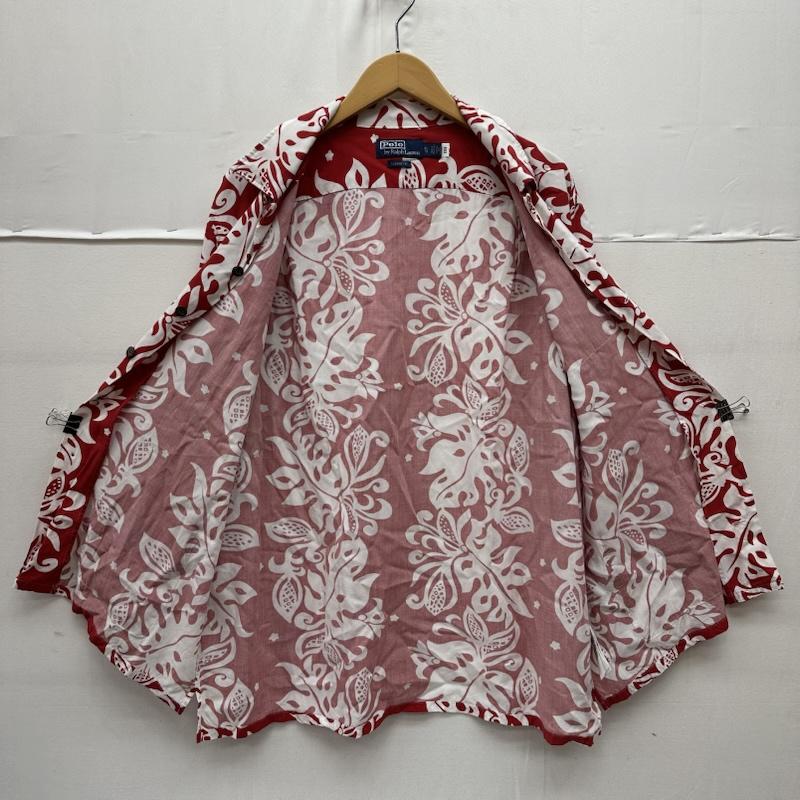 ポロラルフローレン POLO RALPH LAUREN シャツ、ブラウス 半袖 QRタグ 総柄 レーヨン アロハ シャツ XL 赤 / レッド / red X 白 / ホワイト / white メンズ USED 古着 中古 50164784