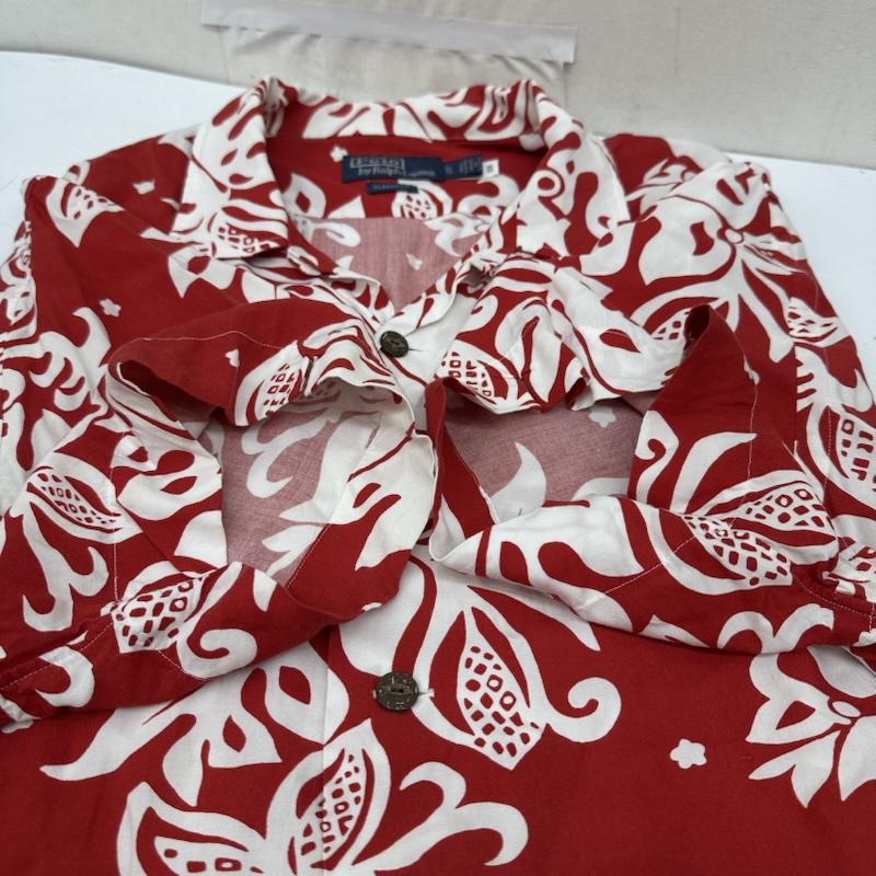 ポロラルフローレン POLO RALPH LAUREN シャツ、ブラウス 半袖 QRタグ 総柄 レーヨン アロハ シャツ XL 赤 / レッド / red X 白 / ホワイト / white メンズ USED 古着 中古 50164784
