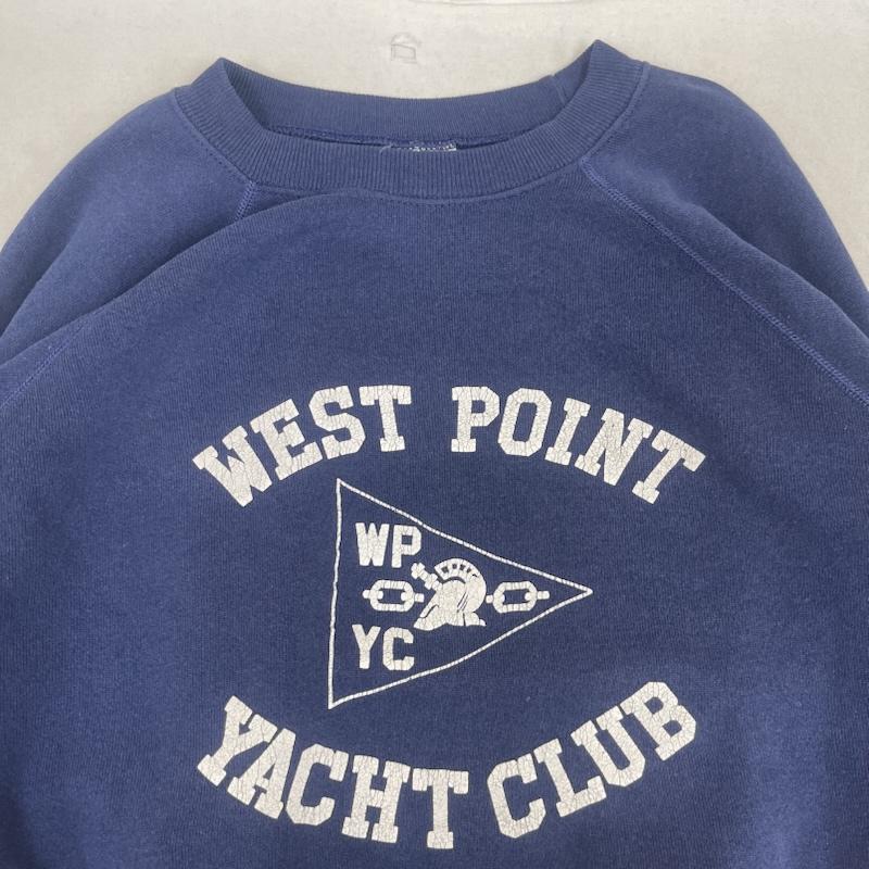 ヘインズ HANES トレーナー 長袖 90s ヴィンテージ WEST POINT YACHT CLUB ペナント ロゴ スウェット XL 紺 / ネイビー / navy メンズ USED 古着 中古 50164789
