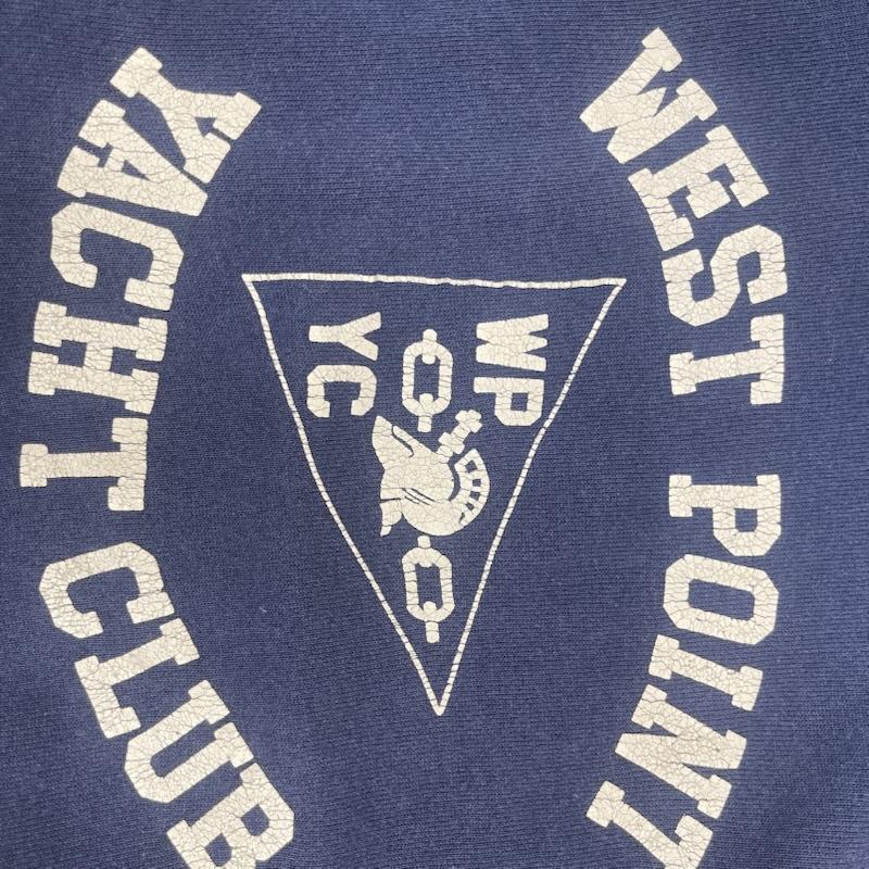 ヘインズ HANES トレーナー 長袖 90s ヴィンテージ WEST POINT YACHT CLUB ペナント ロゴ スウェット XL 紺 / ネイビー / navy メンズ USED 古着 中古 50164789