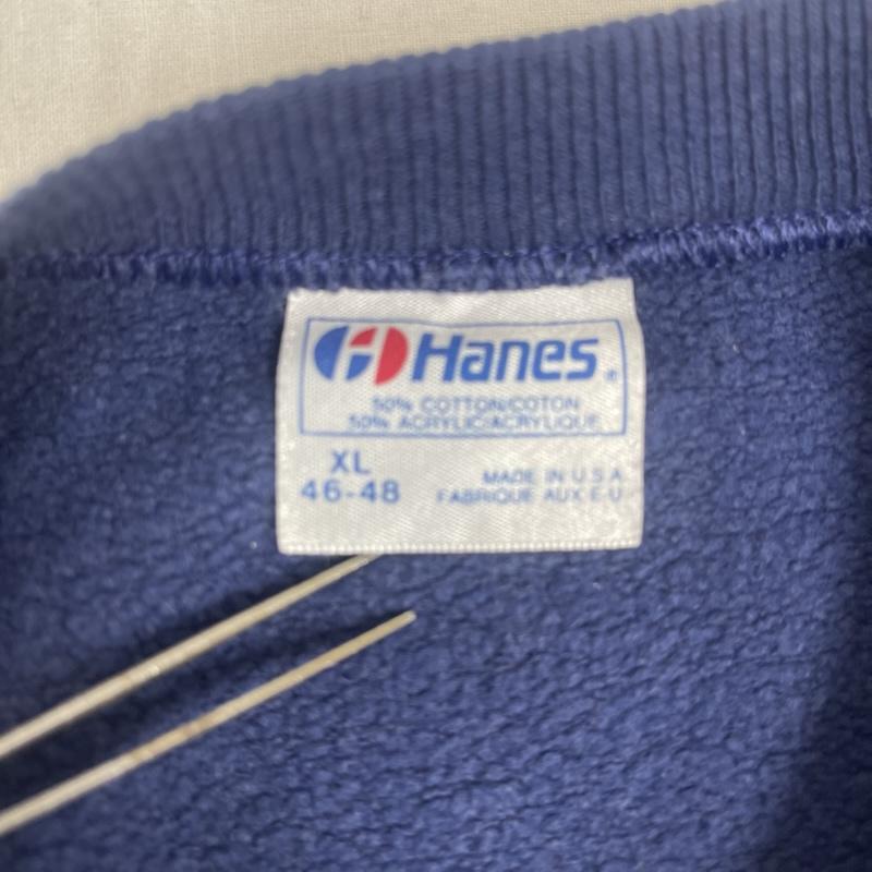 ヘインズ HANES トレーナー 長袖 90s ヴィンテージ WEST POINT YACHT CLUB ペナント ロゴ スウェット XL 紺 / ネイビー / navy メンズ USED 古着 中古 50164789
