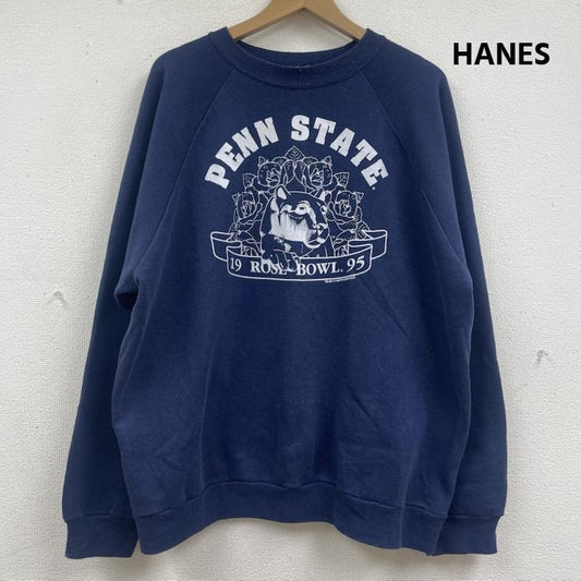 ヘインズ HANES トレーナー 長袖 90s USA製 ACTIVEWEAR PENN STATE カレッジ スウェット シャツ XL 紺 / ネイビー / navy メンズ USED 古着 中古 50164791