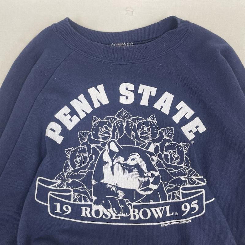ヘインズ HANES トレーナー 長袖 90s USA製 ACTIVEWEAR PENN STATE カレッジ スウェット シャツ XL 紺 / ネイビー / navy メンズ USED 古着 中古 50164791