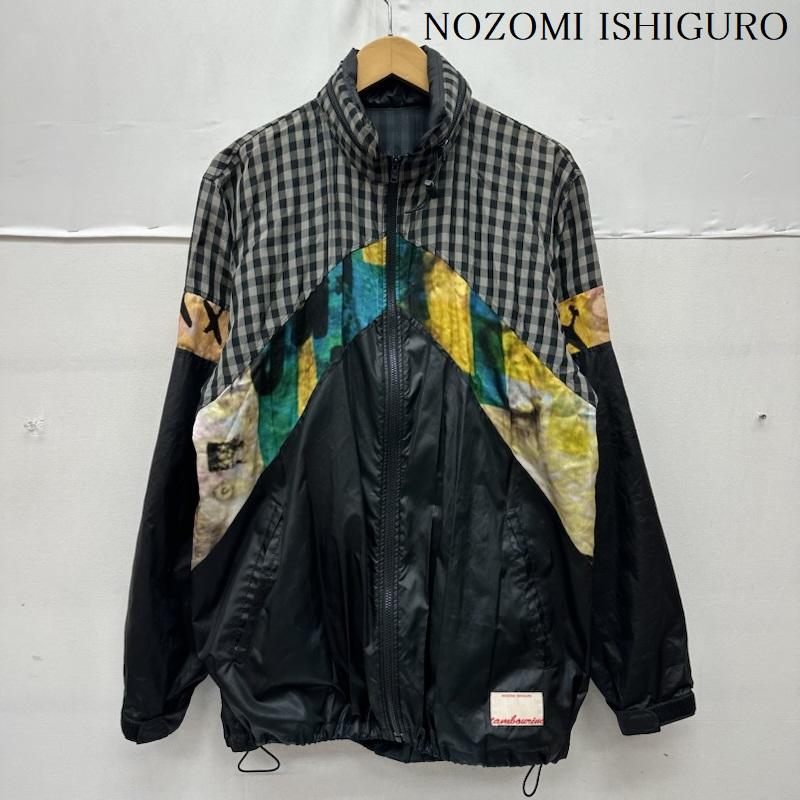 ノゾミイシグロ NOZOMI ISHIGURO ジャケット、上着 ジャンパー、ブルゾン チェック 切替 ナイロン ジャケット - 黒 / ブラック / black X マルチカラー / マルチカラー / multicolor メンズ USED 古着 中古 50164793