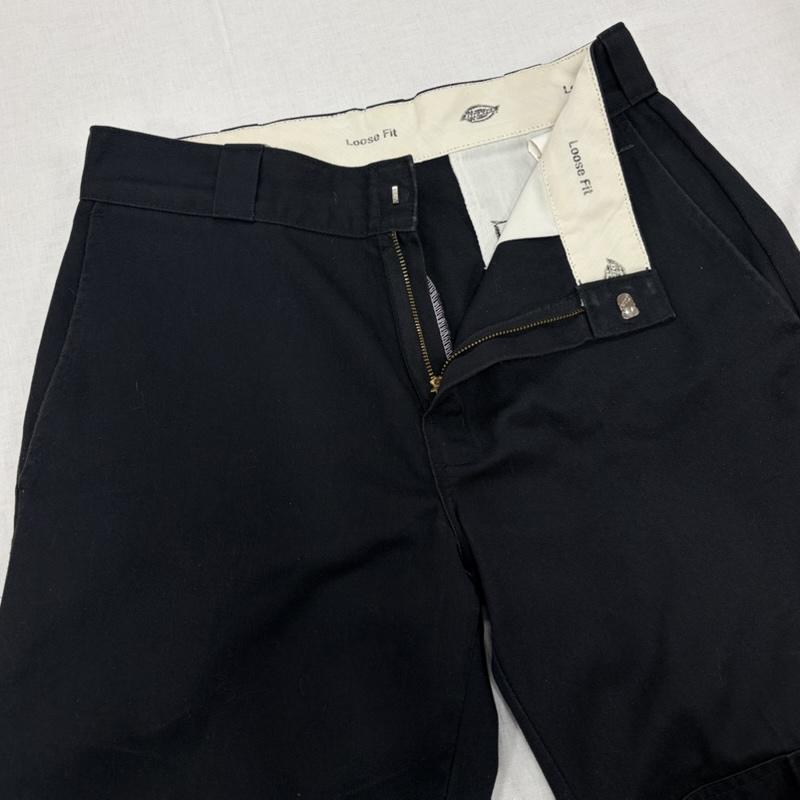 ディッキーズ Dickies パンツ ワークパンツ、ペインターパンツ ルーズフィット ダブルニー ワークパンツ イージー 30インチ 無地 黒 / ブラック / black メンズ USED 古着 中古 50164794