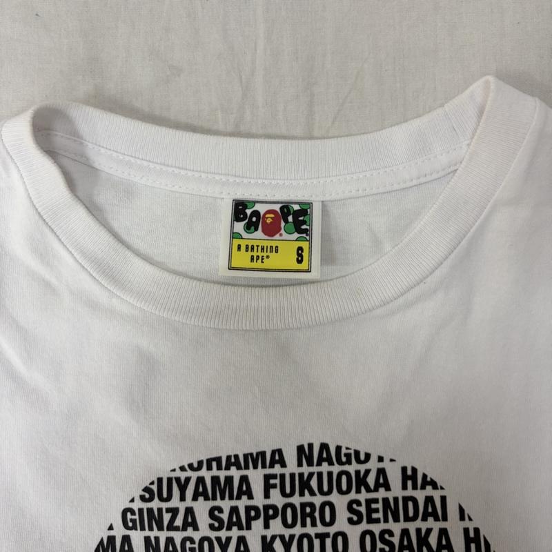 アベイシングエイプ A BATHING APE Tシャツ 半袖 JAPAN APE HEAD TEE コットン天竺 white S 完売品 S ロゴ、文字 X プリント X キャラクター 白 / ホワイト / white X 黒 / ブラック / black メンズ USED 古着 中古 50164798