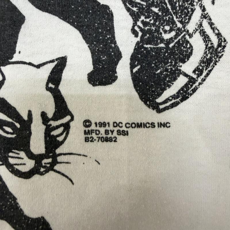 ヴィンテージ VINTAGE Tシャツ 半袖 USA製 ©DC COMICS キャットウーマン プリントTシャツ white SSI社製ボディ S キャラクター X プリント 白 / ホワイト / white X 黒 / ブラック / black レディース USED 古着 中古 50164799