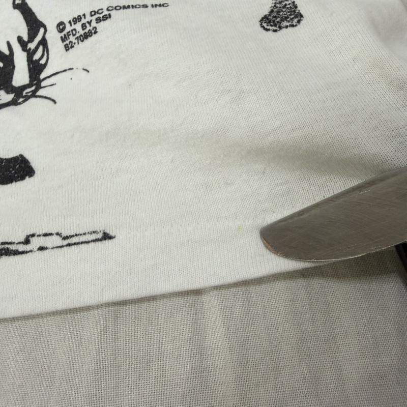 ヴィンテージ VINTAGE Tシャツ 半袖 USA製 ©DC COMICS キャットウーマン プリントTシャツ white SSI社製ボディ S キャラクター X プリント 白 / ホワイト / white X 黒 / ブラック / black レディース USED 古着 中古 50164799