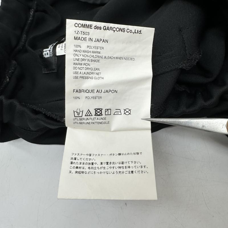 ブラックコムデギャルソン BLACK COMME des GARCONS パンツ ワークパンツ、ペインターパンツ AD2023 ジップ トラック ジャージ パンツ 1Z-T503 L 黒 / ブラック / black メンズ USED 古着 中古 50164806