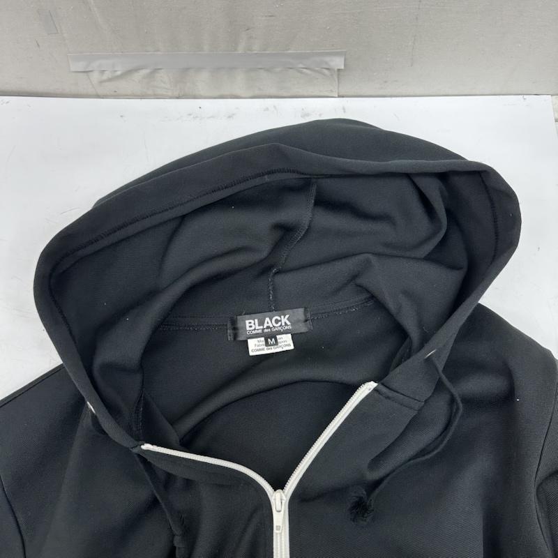 ブラックコムデギャルソン BLACK COMME des GARCONS パーカー 長袖 AD2023 ジャージ ジップ パーカー 1Z-T502 M 黒 / ブラック / black メンズ USED 古着 中古 50164808