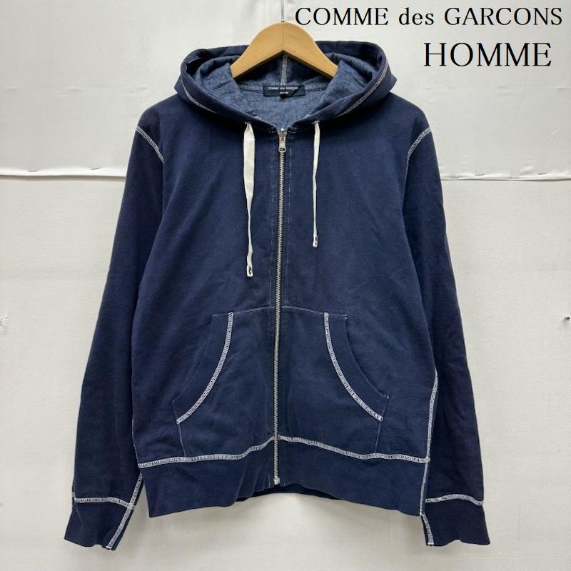 コムデギャルソンオム COMME des GARCONS HOMME パーカー 長袖 11SS ステッチ ジップ パーカー HG-T016 S 紺 / ネイビー / navy メンズ USED 古着 中古 50164809