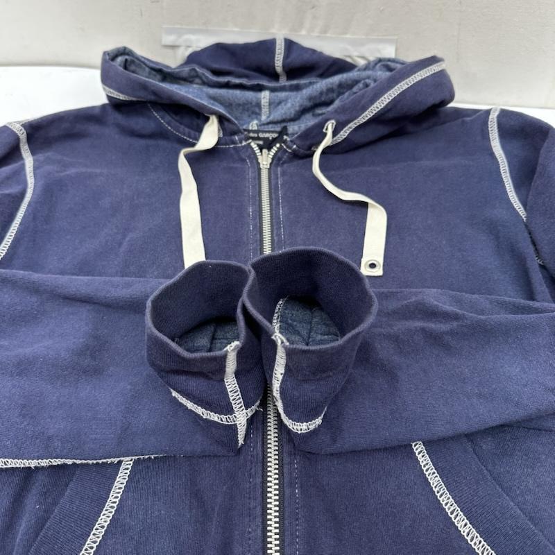 コムデギャルソンオム COMME des GARCONS HOMME パーカー 長袖 11SS ステッチ ジップ パーカー HG-T016 S 紺 / ネイビー / navy メンズ USED 古着 中古 50164809
