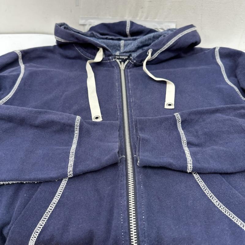 コムデギャルソンオム COMME des GARCONS HOMME パーカー 長袖 11SS ステッチ ジップ パーカー HG-T016 S 紺 / ネイビー / navy メンズ USED 古着 中古 50164809