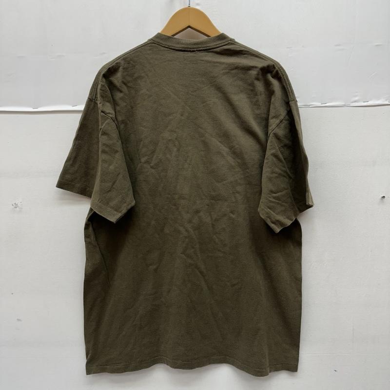 ステューシー STUSSY Tシャツ 半袖 90s 紺タグ ロゴ プリント Tシャツ シングルステッチ XL 茶 / ブラウン / brown X カーキ / カーキ / khaki メンズ USED 古着 中古 50164811