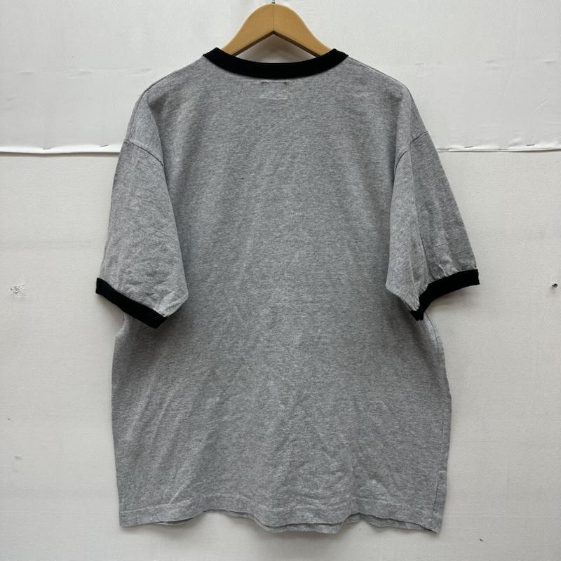 ステューシー STUSSY Tシャツ 半袖 90s 紺タグ USA製 ラスタカラー ロゴ プリント リンガー Tシャツ L 灰 / グレー / gray メンズ USED 古着 中古 50164815