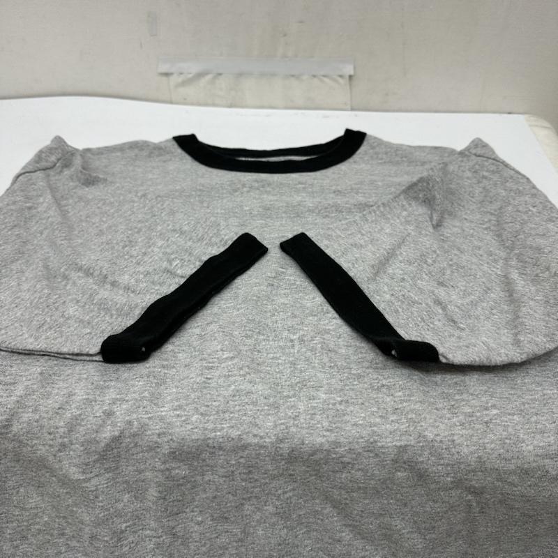 ステューシー STUSSY Tシャツ 半袖 90s 紺タグ USA製 ラスタカラー ロゴ プリント リンガー Tシャツ L 灰 / グレー / gray メンズ USED 古着 中古 50164815
