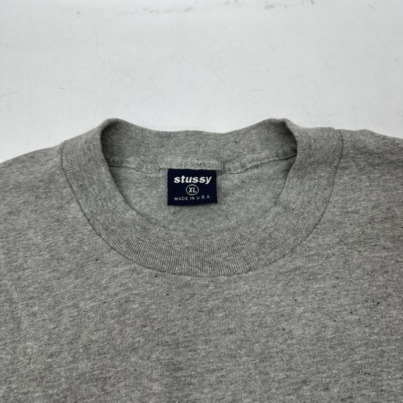 ステューシー STUSSY Tシャツ 半袖 90s 紺タグ USA製 ロゴ プリント Tシャツ XL 灰 / グレー / gray メンズ USED 古着 中古 50164816