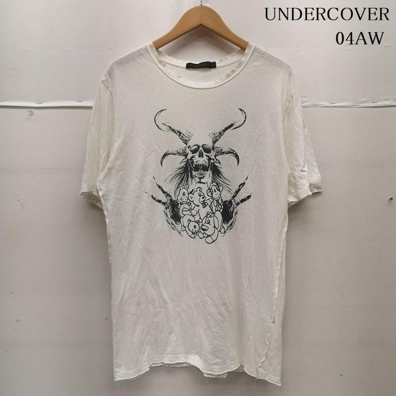 アンダーカバー UNDERCOVER Tシャツ 半袖 04aw but beautiful期 スカル プリント ダメージ加工 Tシャツ M 白 / ホワイト / white メンズ USED 古着 中古 50164817