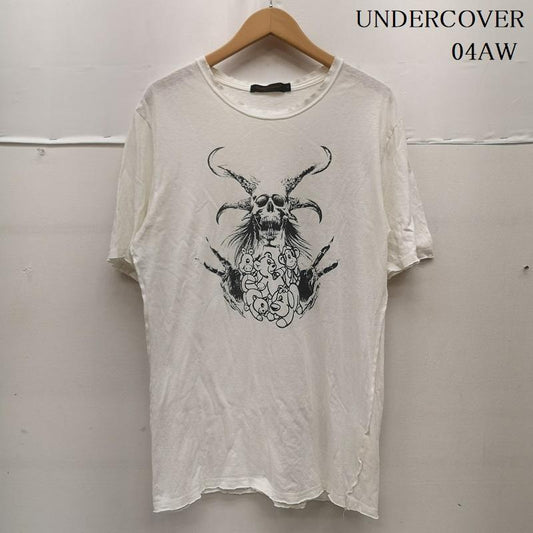 アンダーカバー UNDERCOVER Tシャツ 半袖 04aw but beautiful期 スカル プリント ダメージ加工 Tシャツ M 白 / ホワイト / white メンズ USED 古着 中古 50164817