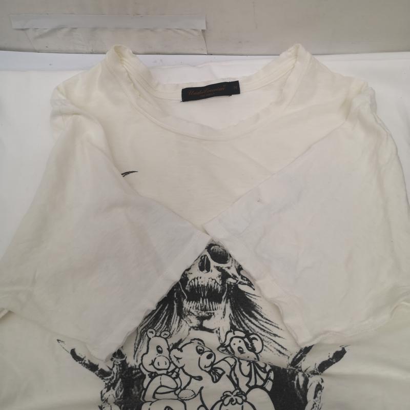 アンダーカバー UNDERCOVER Tシャツ 半袖 04aw but beautiful期 スカル プリント ダメージ加工 Tシャツ M 白 / ホワイト / white メンズ USED 古着 中古 50164817