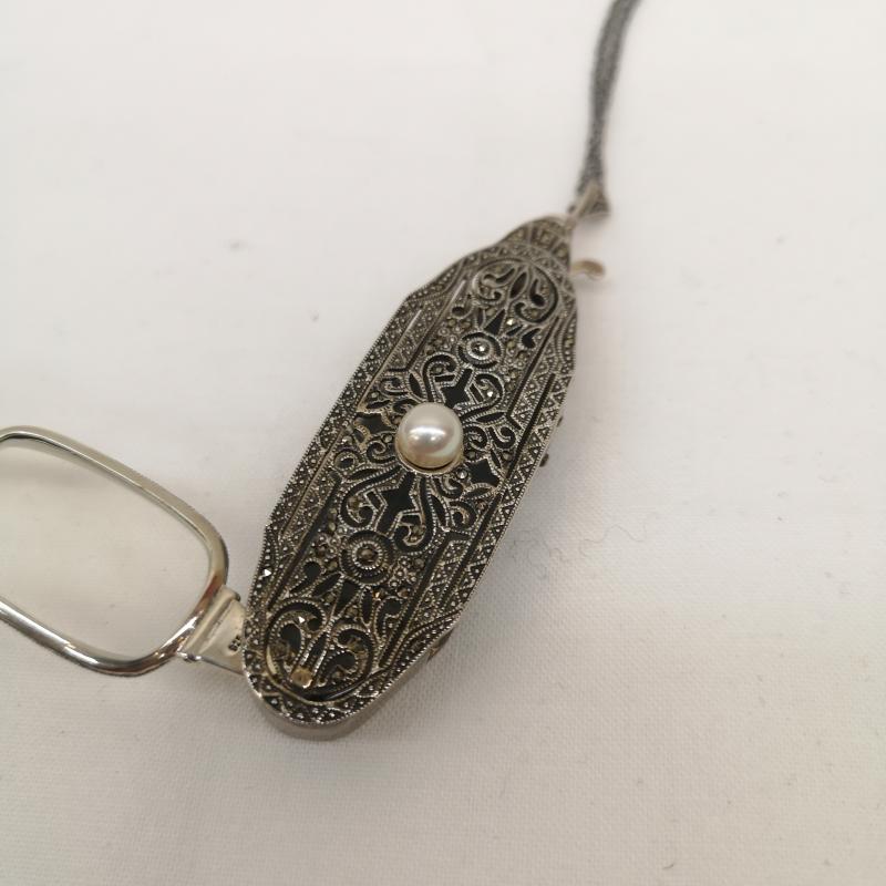 古着 USED アクセサリー ネックレス、ペンダント アンティーク シルバー ネックレス ペンダント 折りたたみ式 携帯眼鏡 ロニエット SV925 - レディース USED 古着 中古 50164819