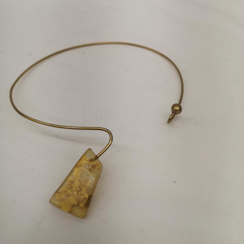 古着 USED アクセサリー ネックレス、ペンダント IKUO PARIS 金箔 ネックレス チョーカー イヤリング セット - レディース USED 古着 中古 50164821