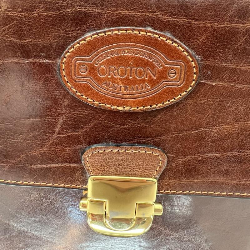 ヴィンテージ VINTAGE ショルダーバッグ ショルダーバッグ Oroton オロトン レザーショルダーバッグ オーストラリア製 カウハイド - 茶 / ブラウン / brown レディース USED 古着 中古 50164839
