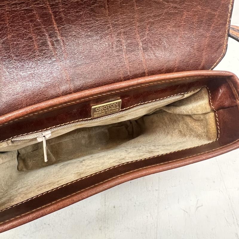 ヴィンテージ VINTAGE ショルダーバッグ ショルダーバッグ Oroton オロトン レザーショルダーバッグ オーストラリア製 カウハイド - 茶 / ブラウン / brown レディース USED 古着 中古 50164839
