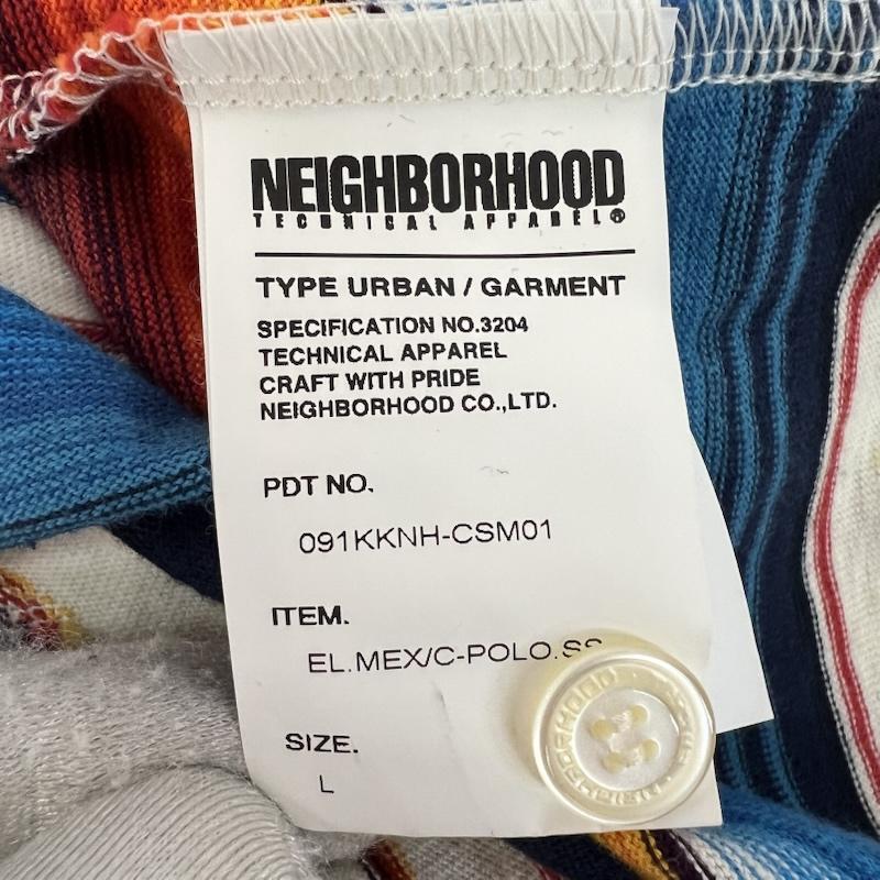 ネイバーフッド NEIGHBORHOOD ポロシャツ 半袖 09ss ネイティブボーダー柄 ポロシャツ L メンズ USED 古着 中古 50164841