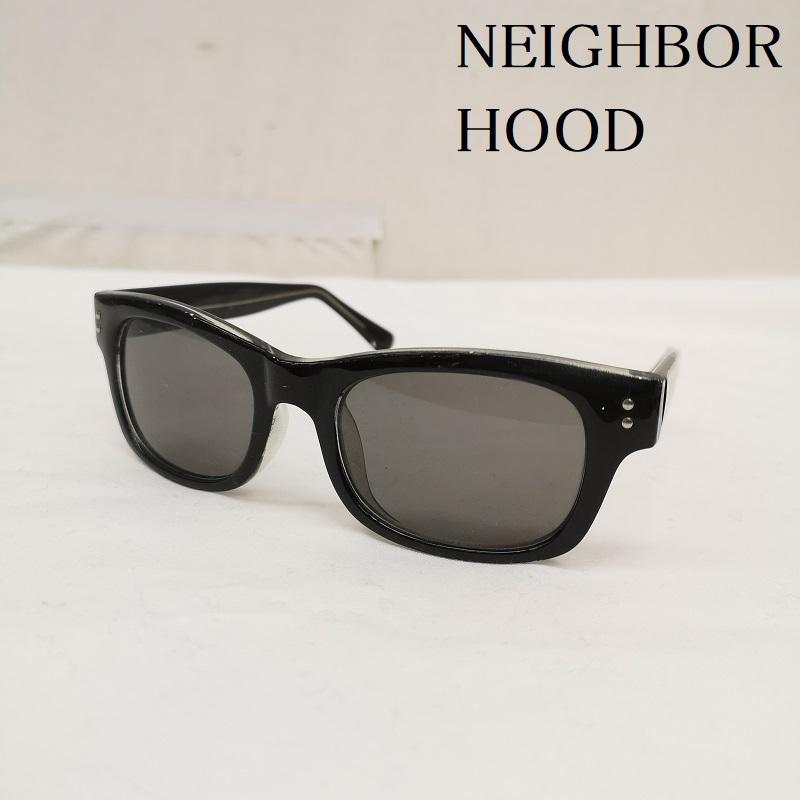 ネイバーフッド NEIGHBORHOOD めがね・サングラス サングラス サイド ロゴ ウェリントン サングラス - 黒 / ブラック / black メンズ USED 古着 中古 50164845
