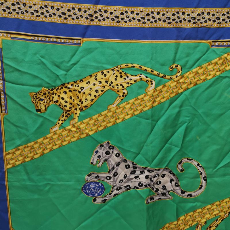 カルティエ Cartier ファッション小物 スカーフ、ポケットチーフ must de Cartier パンサー シルク スカーフ - レディース USED 古着 中古 50164846