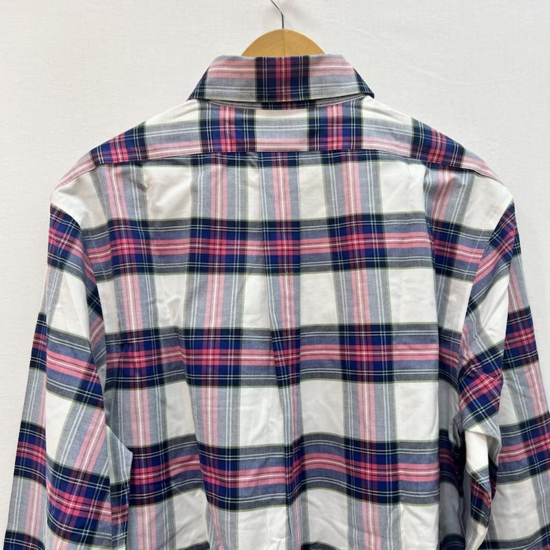 ブルックス ブラザーズ BROOKS BROTHERS シャツ、ブラウス 長袖 チェック ボタンダウンシャツ L 紺 / ネイビー / navy X 桃 / ピンク / pink X 白 / ホワイト / white メンズ USED 古着 中古 50164850