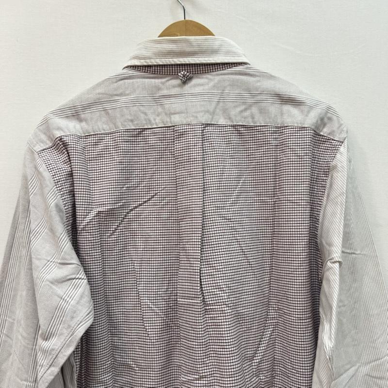 ブラックフリース ブルックスブラザーズ BLACK FLEECE シャツ、ブラウス 長袖 USA製 ランダムストライプ ボタンダウンシャツ サイズBB3 - 白 / ホワイト / white X 灰 / グレー / gray メンズ USED 古着 中古 50164851