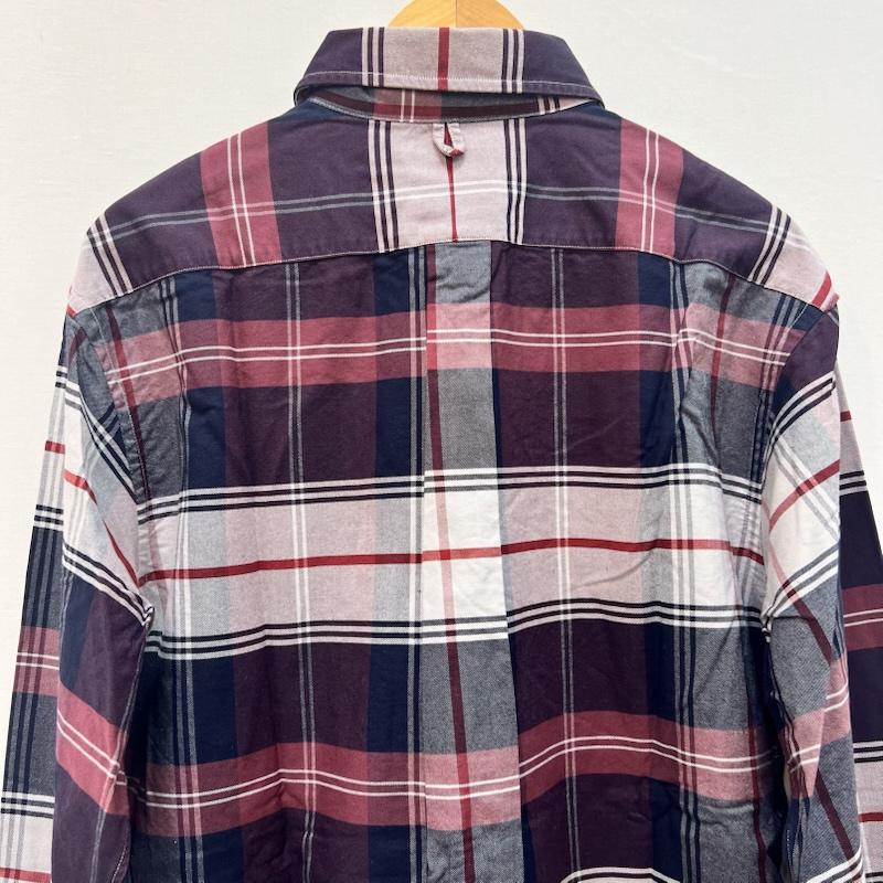 ブラックフリース ブルックスブラザーズ BLACK FLEECE シャツ、ブラウス 長袖 USA製 チェック ボタンダウンシャツ サイズBB3 - 紺 / ネイビー / navy X ボルドー / ボルドー / メンズ USED 古着 中古 50164852
