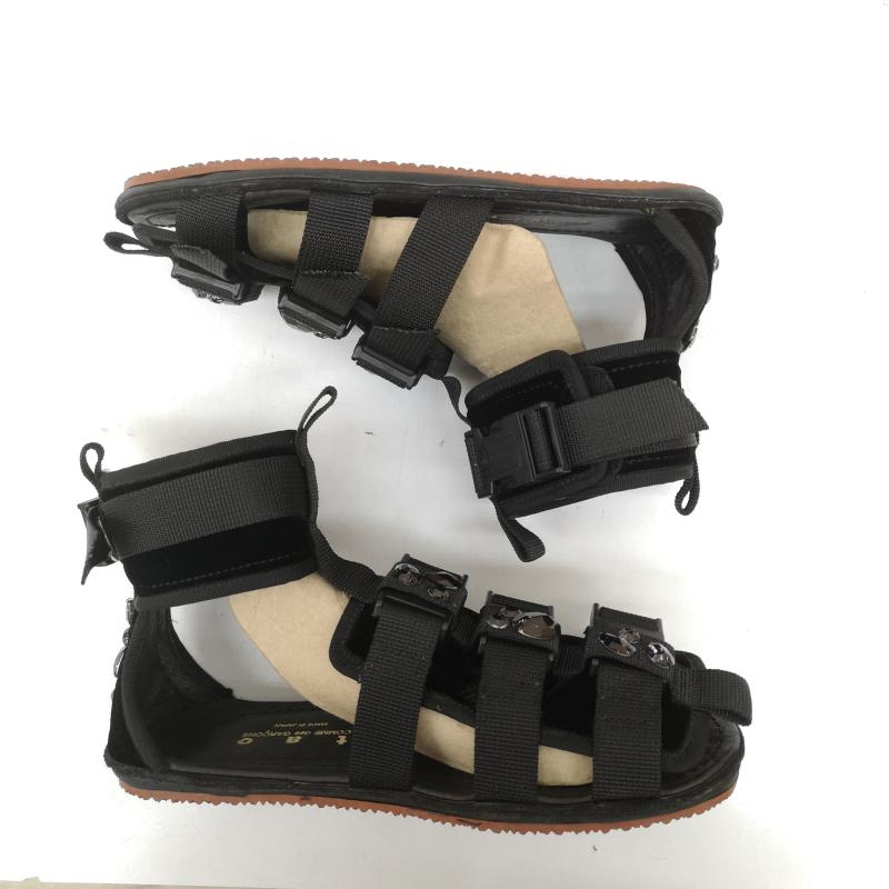 タオ コム デ ギャルソン TAO COMME des GARCONS サンダル サンダル ビジューストーン ベルクロ ストラップ ベロア サンダル 黒 / ブラック / black レディース USED 古着 中古 50164855